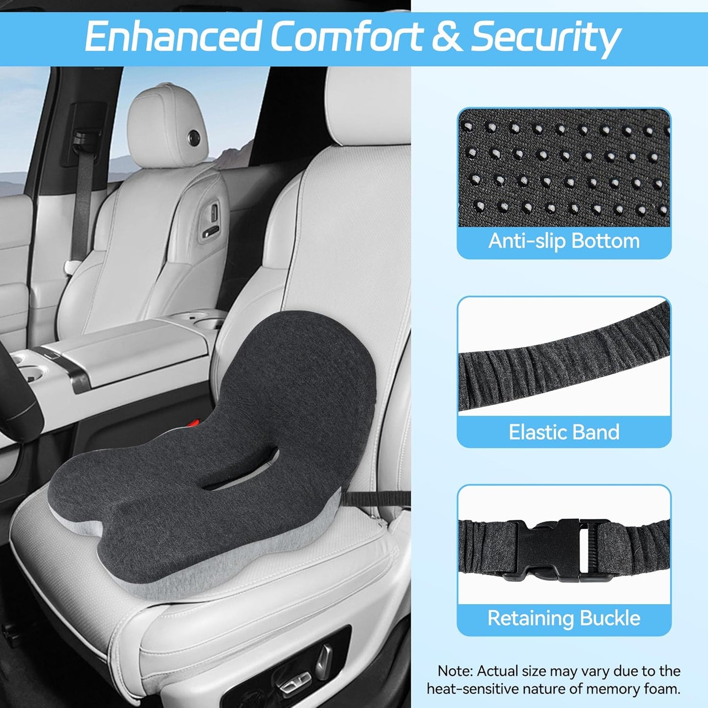 Non-Slip Memory Foam Seat